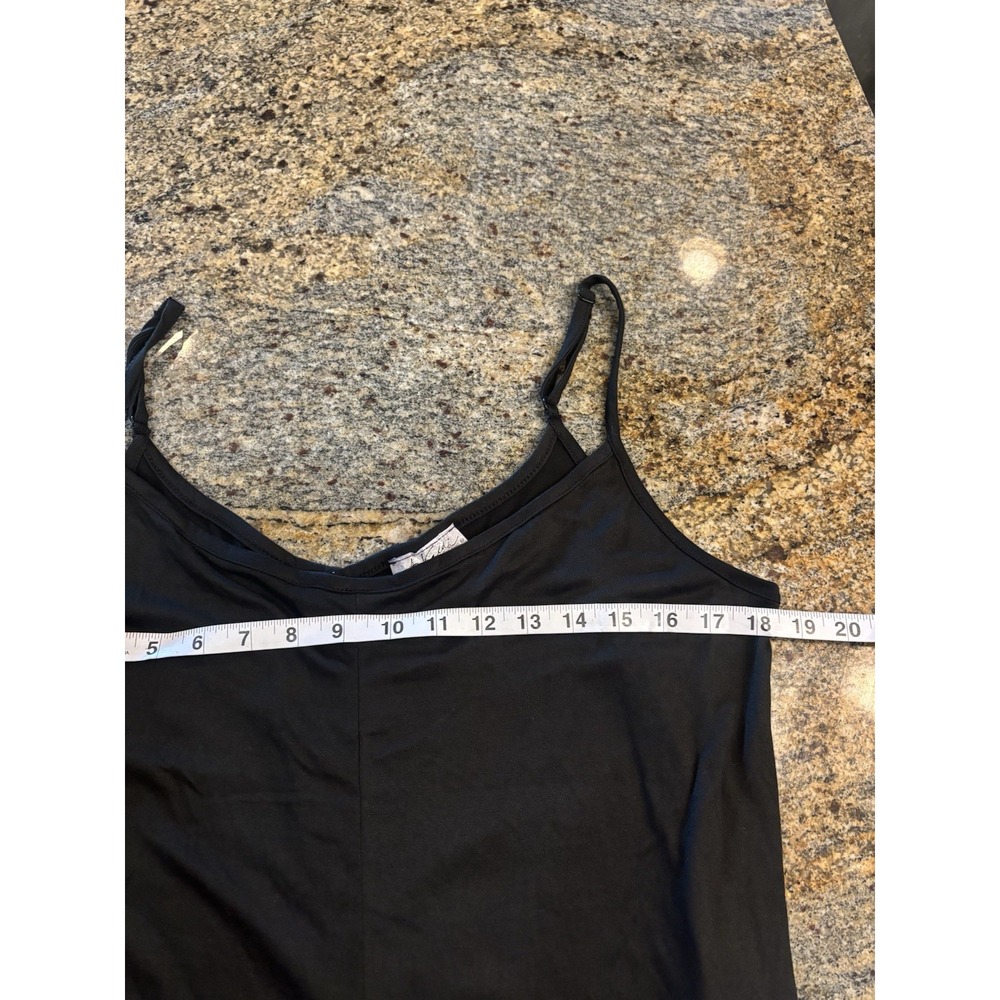 NWT J. Valdi Flowy Jumpsuit Swim Cover Up Jumpsuit Black Size Large - Picture 5 of 12
